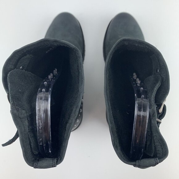 Womens Frye Boots Size 6.5 Veronica Stone Leather Bootie Goodyear Welt Buckles - Picture 9 of 12